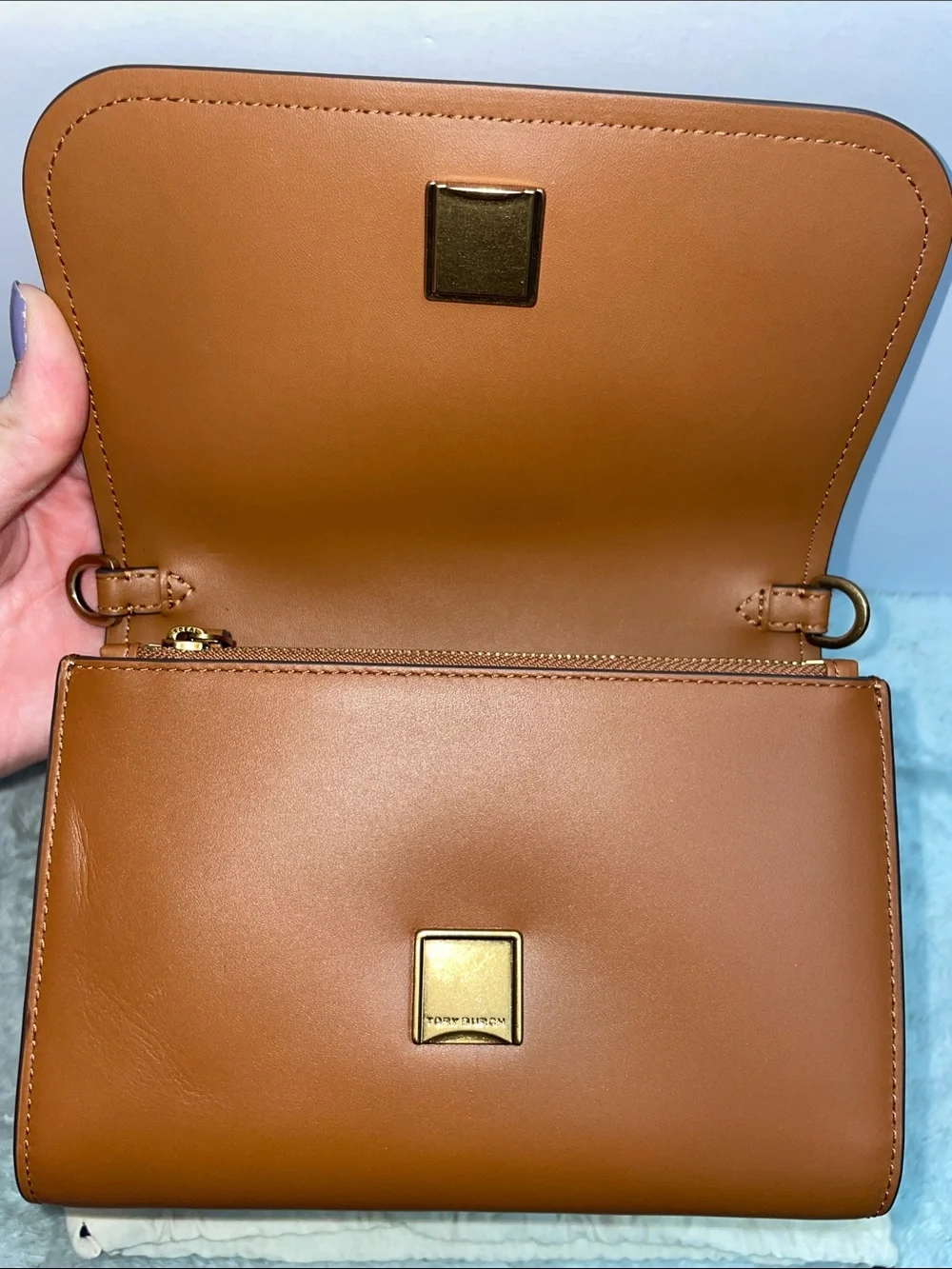 Tory Burch ‘Emerson’ Grommets Chain Wallet Crossbody